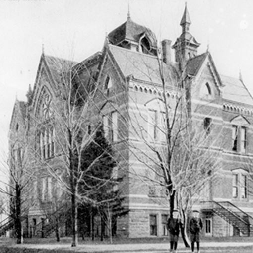 Black and White Photo of Building Exterior
